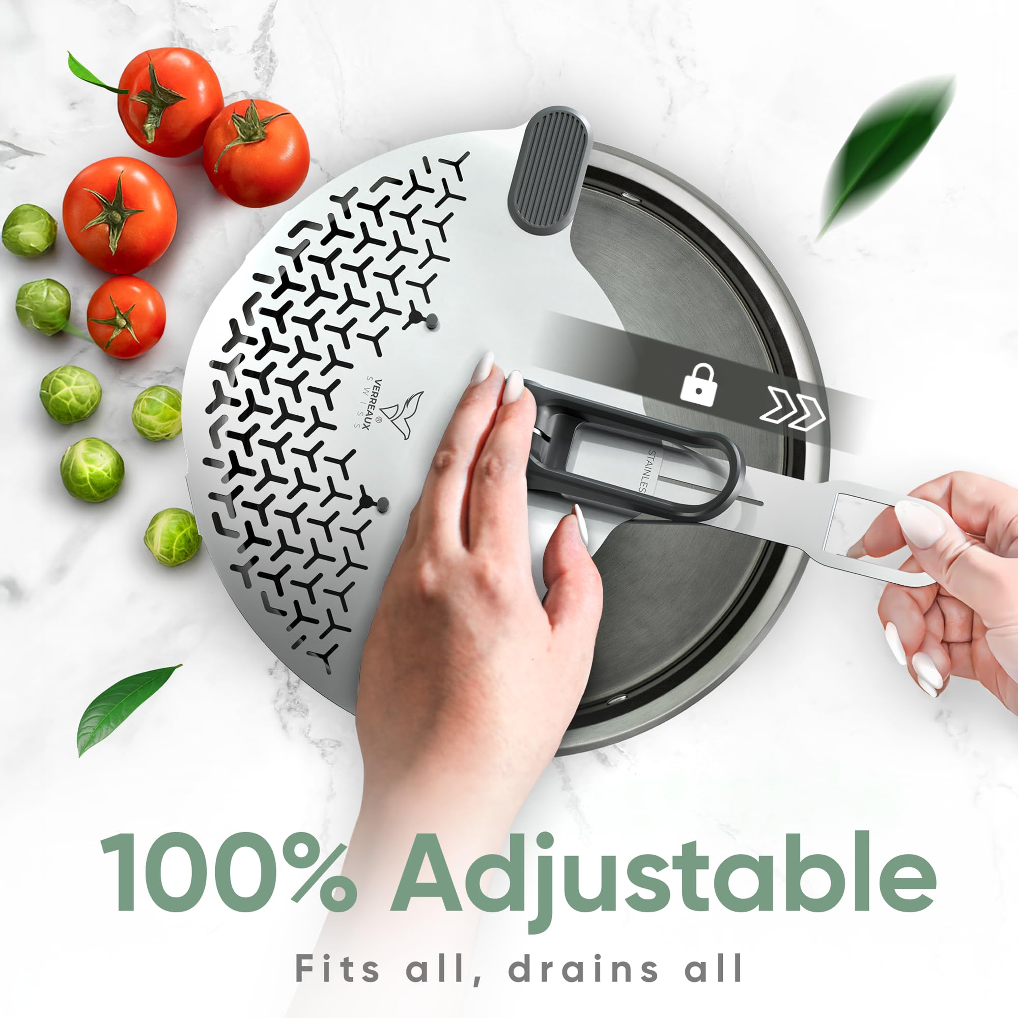 Stainless Steel Clip-On Pot Drainer / Strainer
