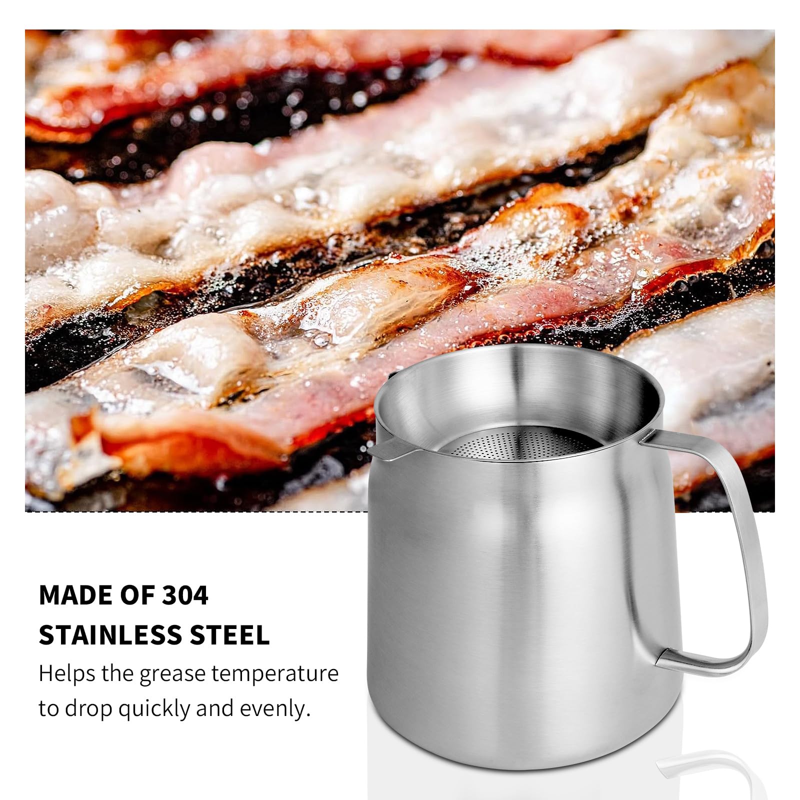 2 in 1 Stainless Steel Deep Fryer Pot with Basket & Strainer