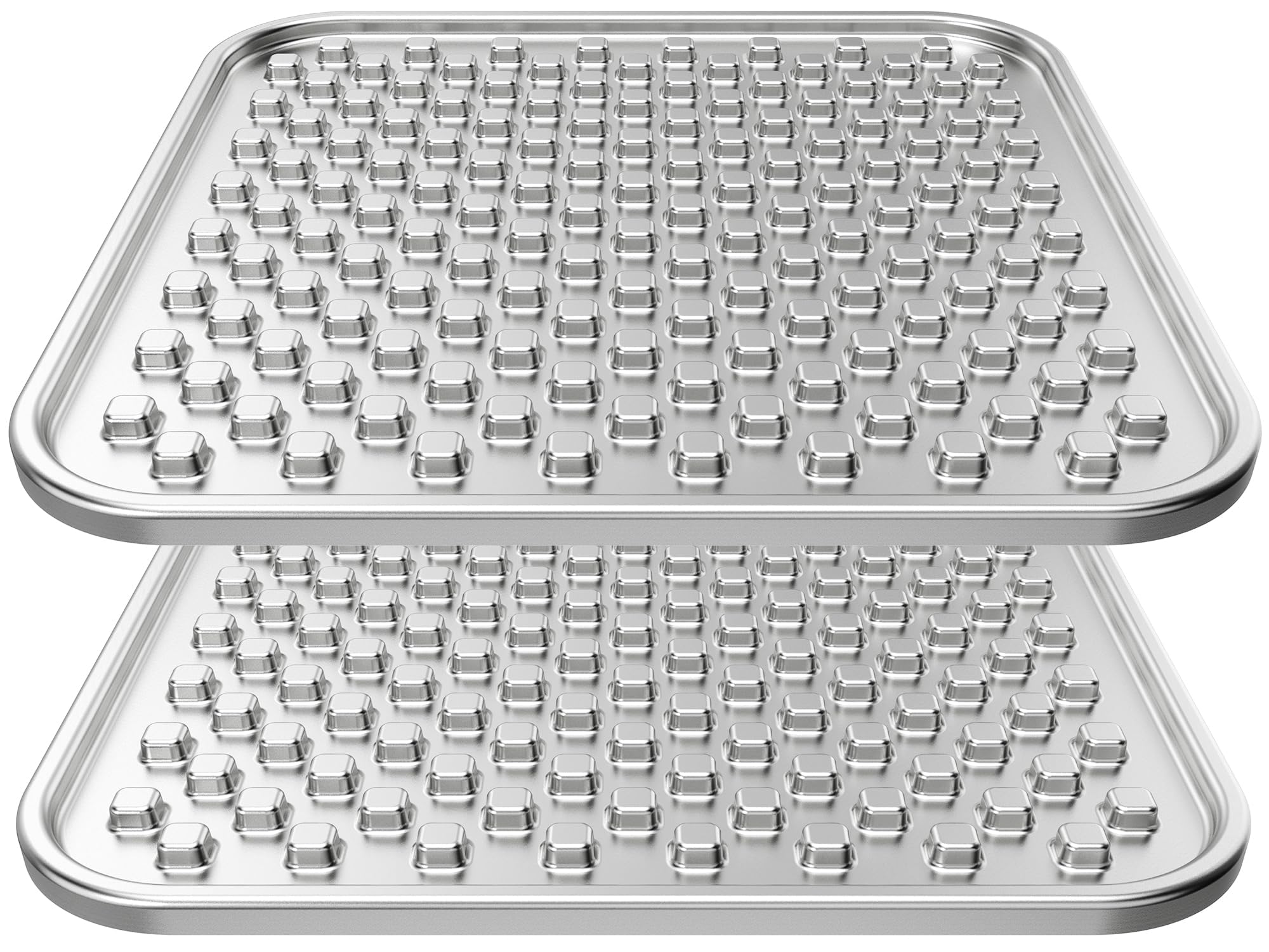 (2 pack) Feedoo Double Layer Stainless Steel Lick Mat