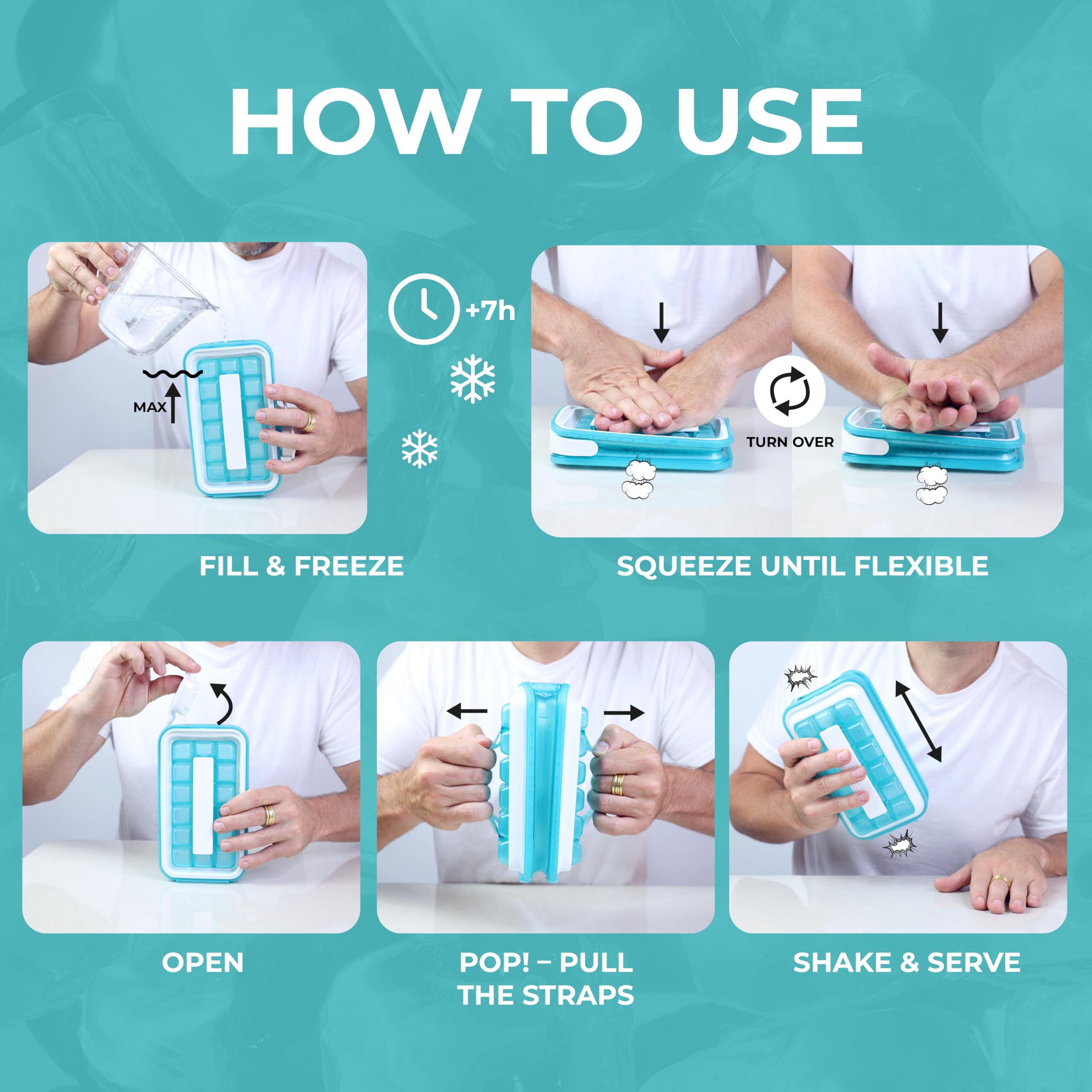 "No touch" Sanitary Ice Cube Tray