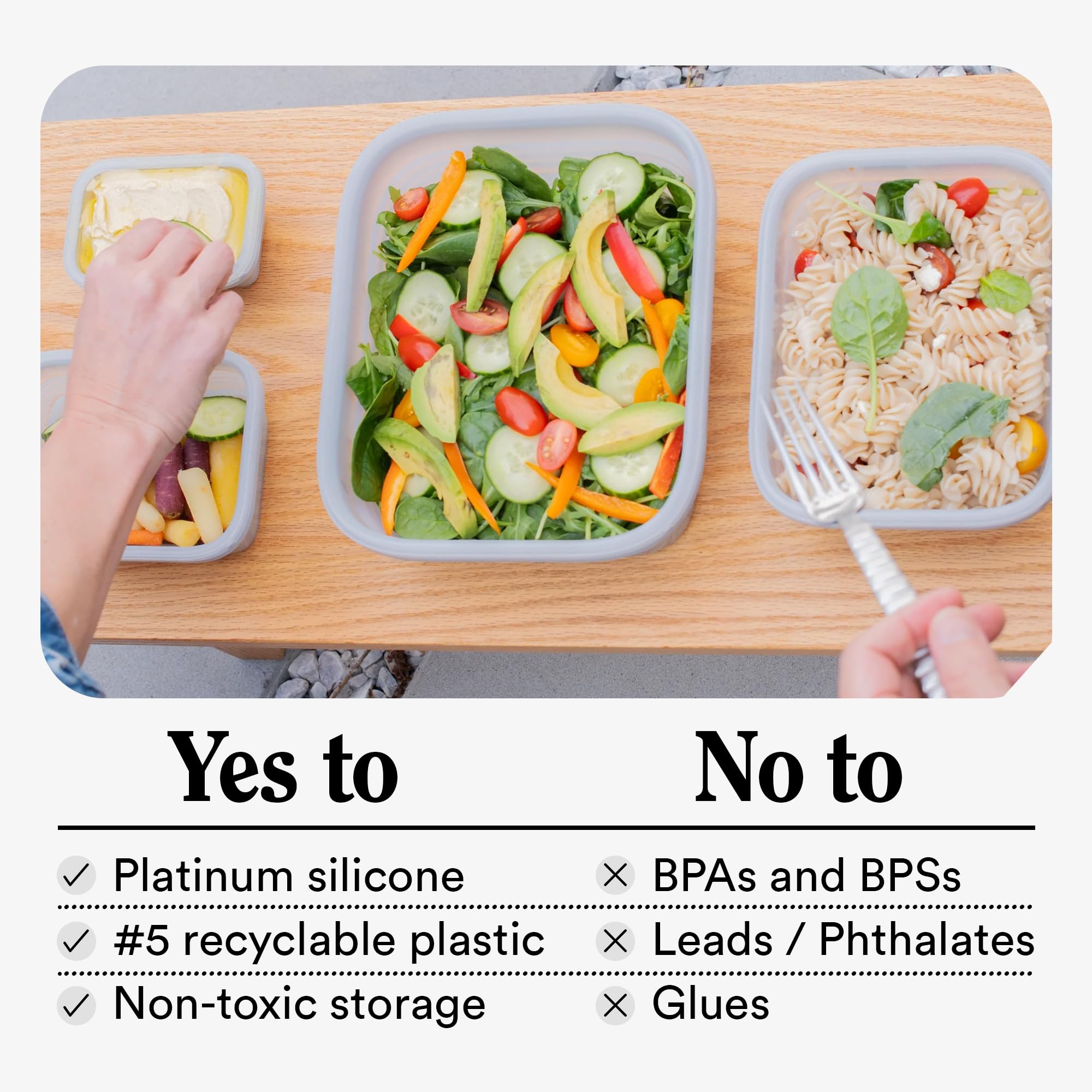 Stojo Nestable Collapsible Food Storage Container -Set of 4