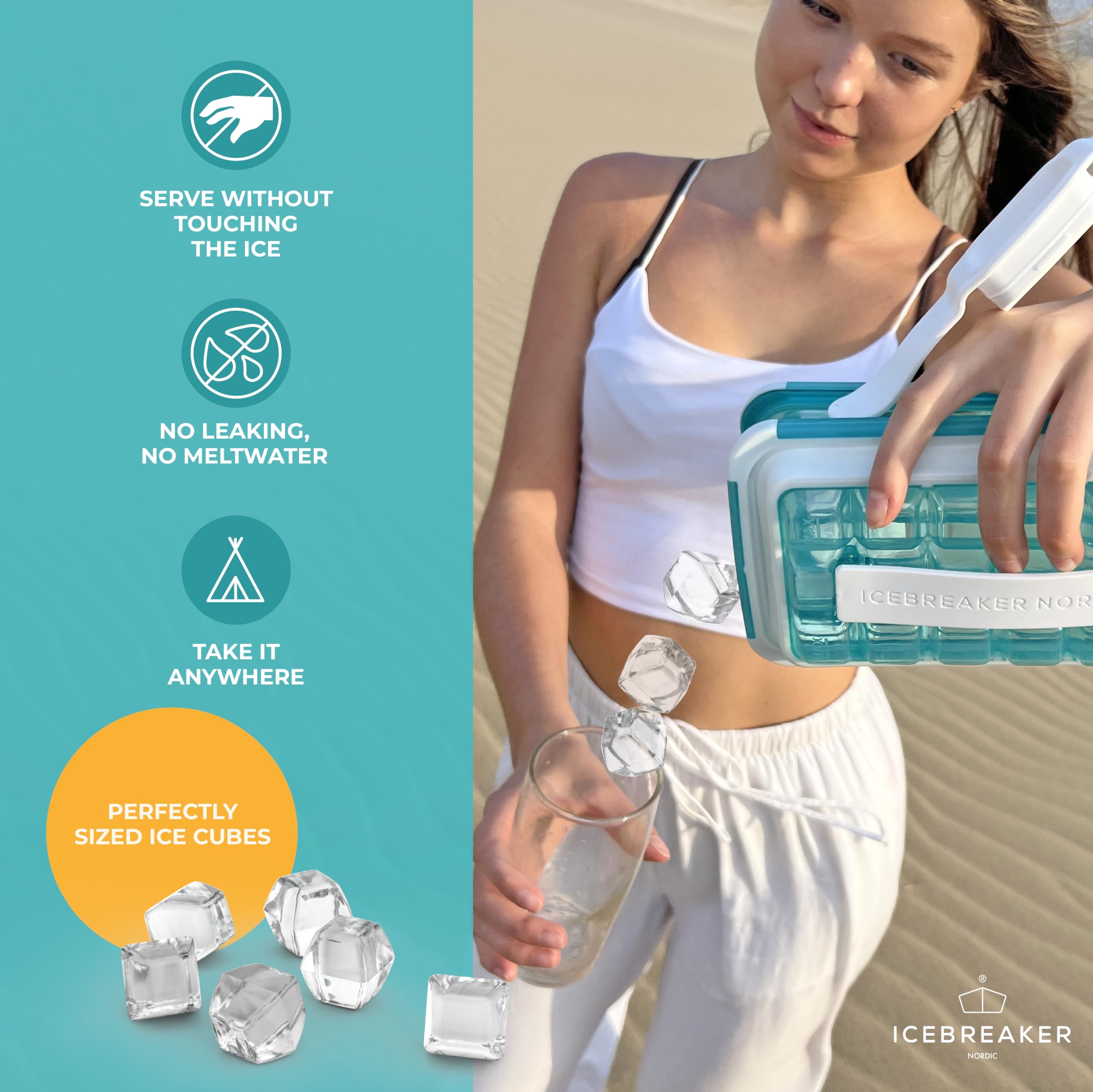 "No touch" Sanitary Ice Cube Tray