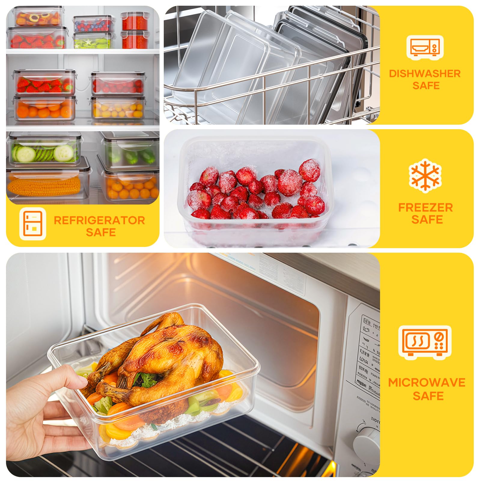 52 PCS Food Storage Containers with Lids Airtight (26 Lids & 26 Containers)