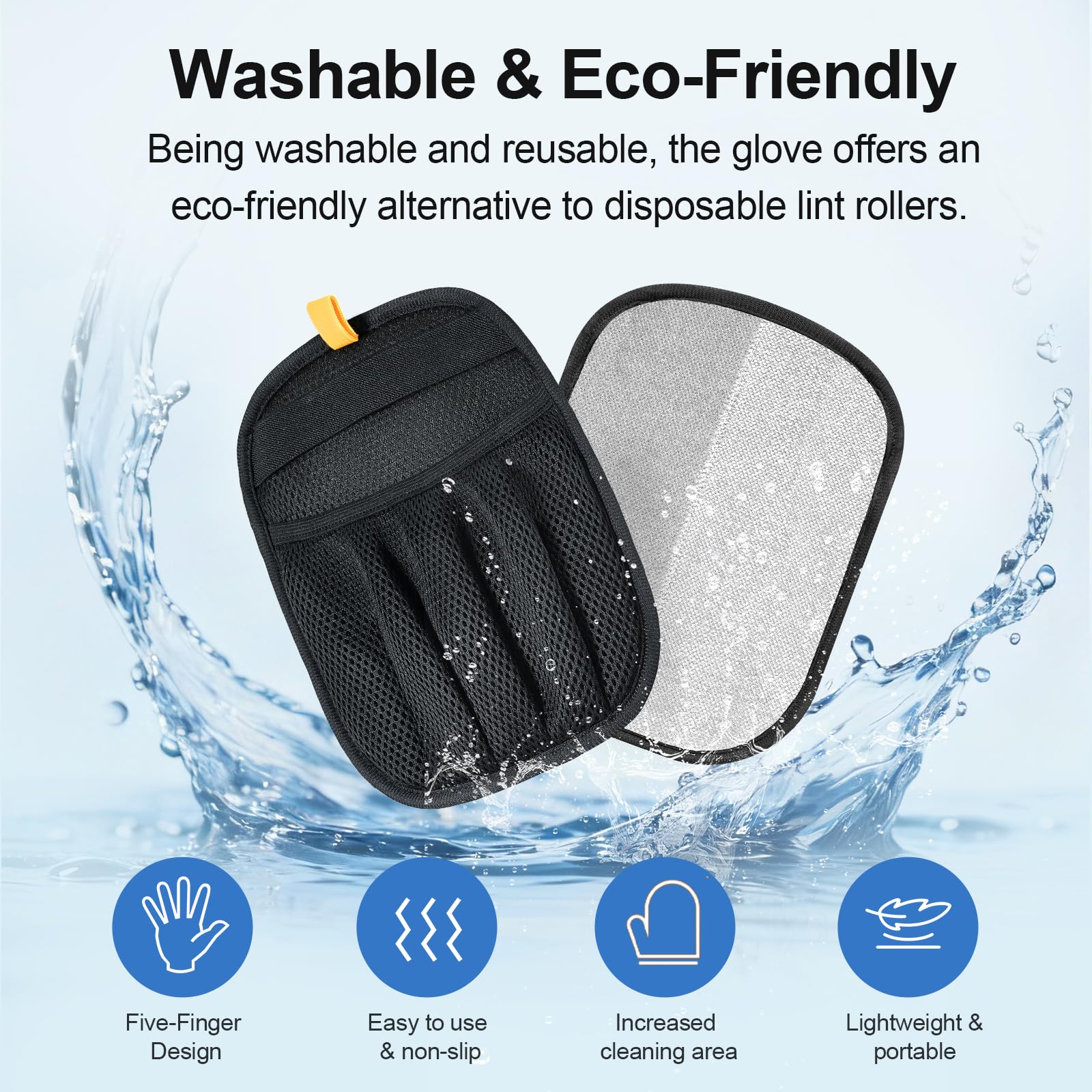 Five-Finger Electrostatic Pet Hair Removal Glove for Cats & Dogs