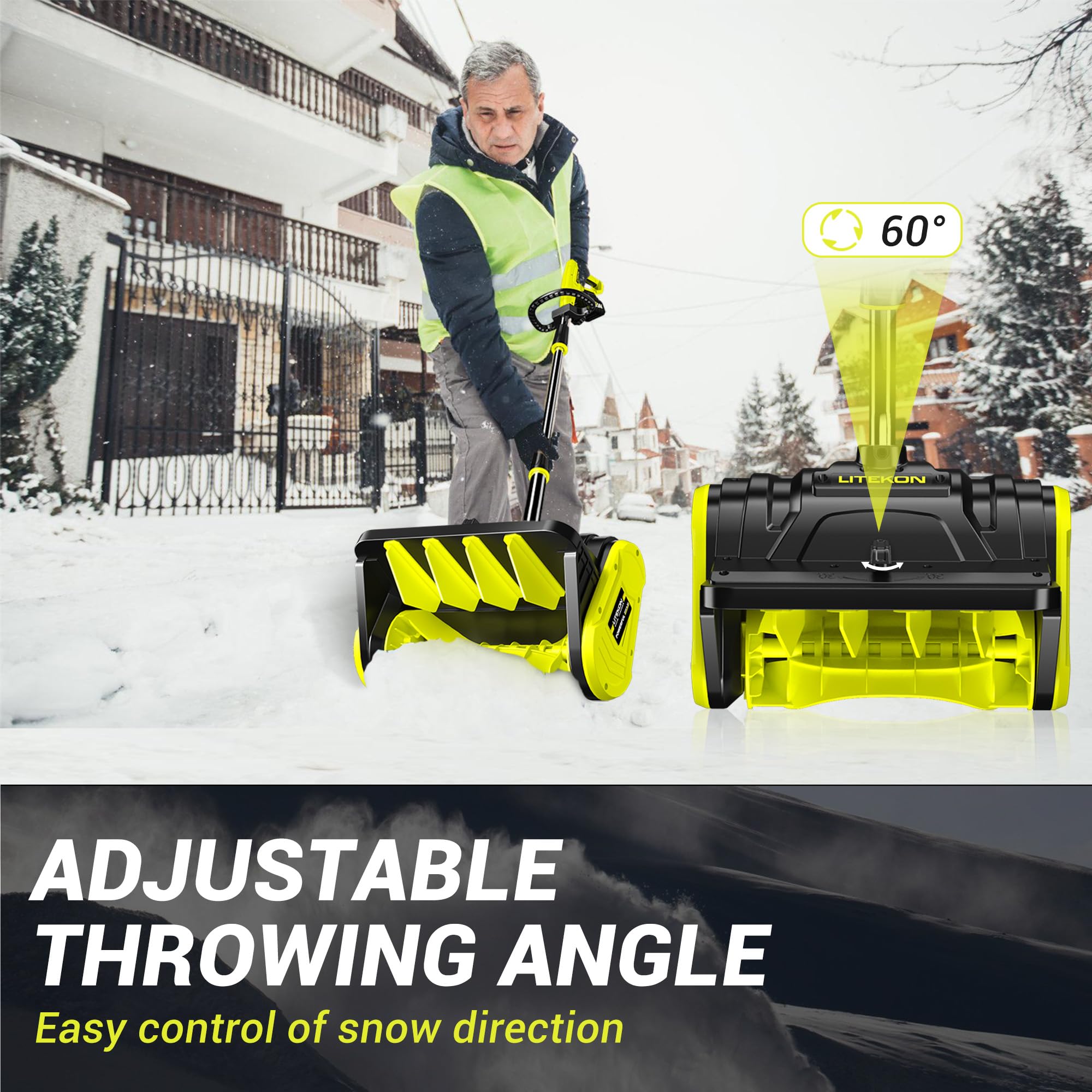Litekon 40V Brushless Cordless Electric Snow Shovel