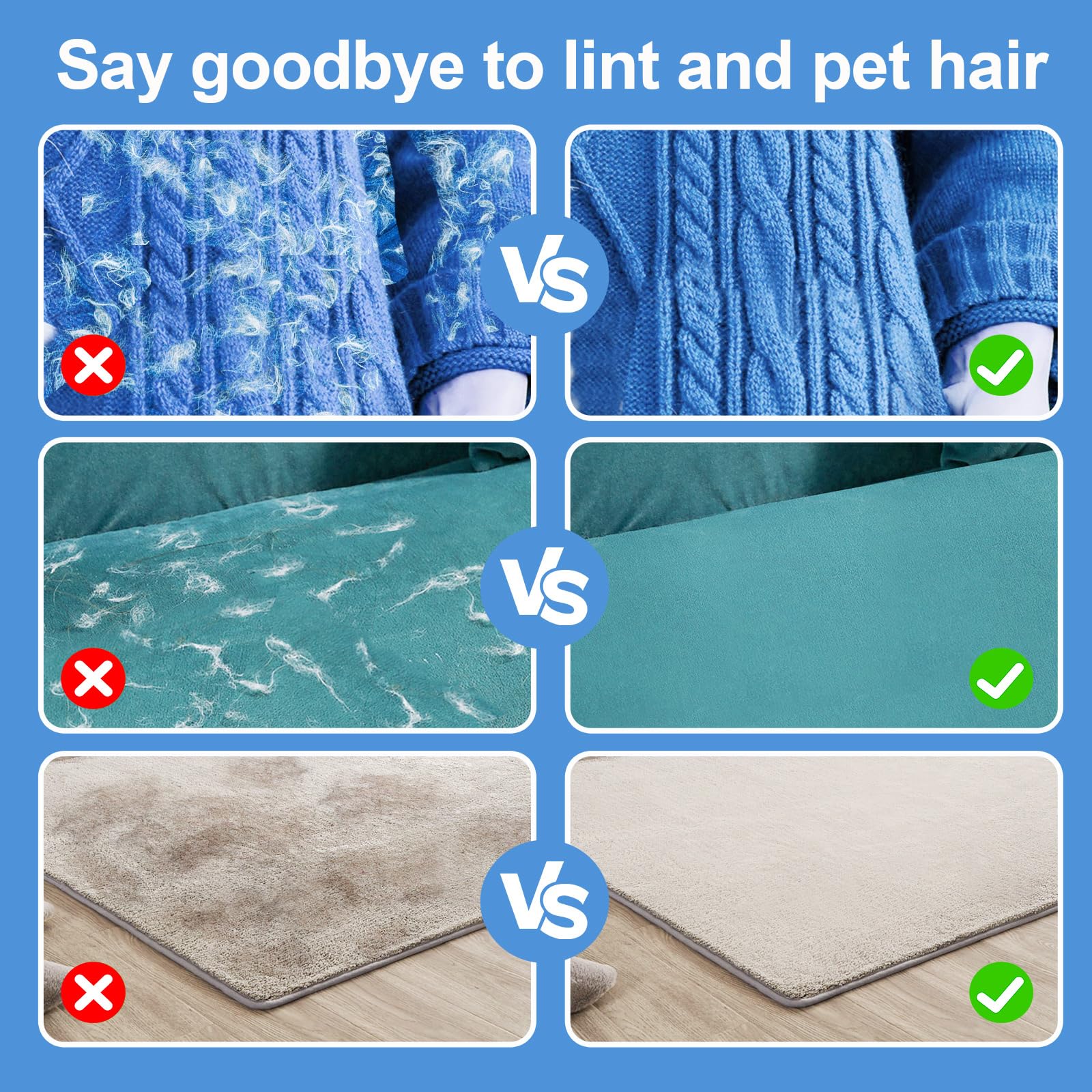 Five-Finger Electrostatic Pet Hair Removal Glove for Cats & Dogs