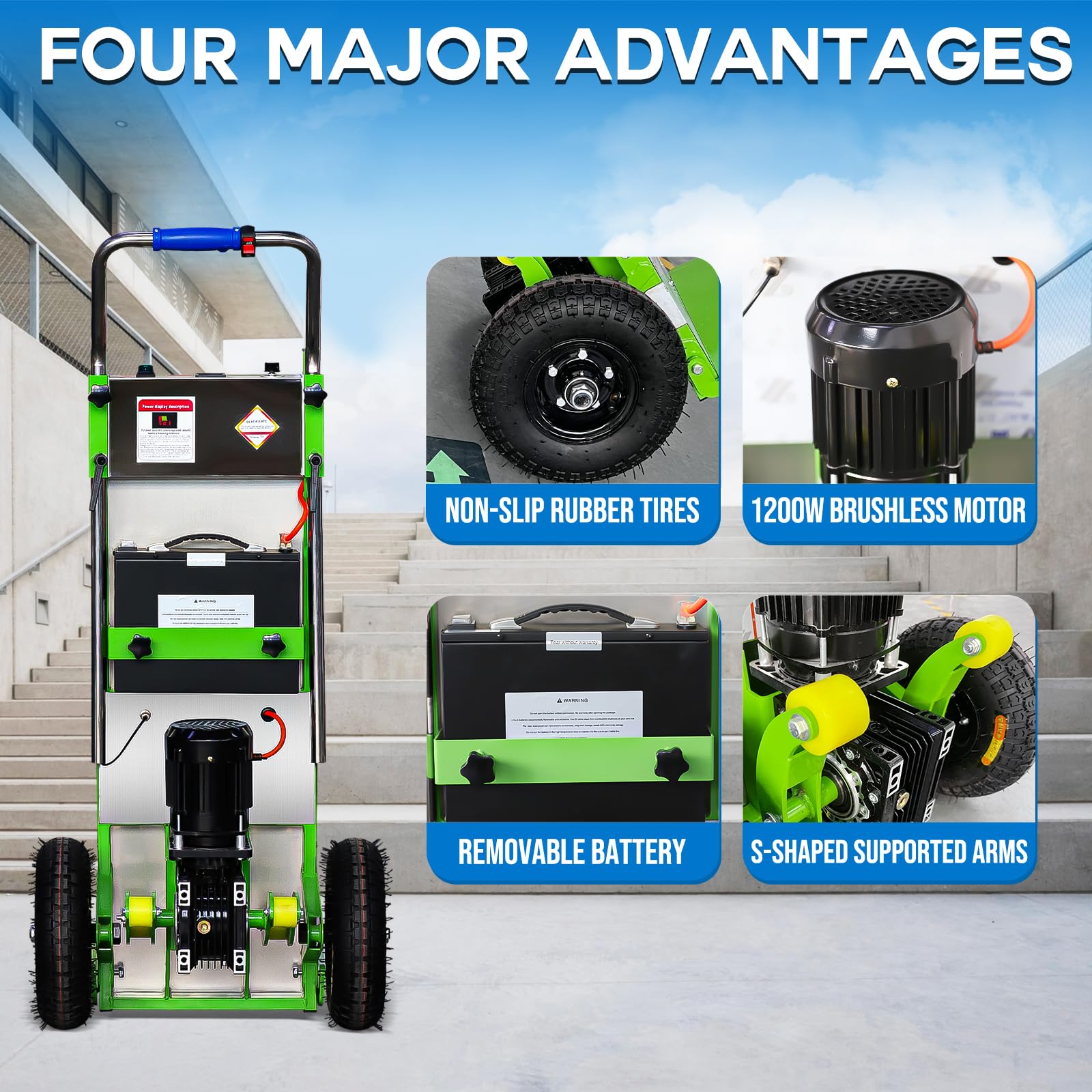 880lb Electric Stair Climbing Hand Truck