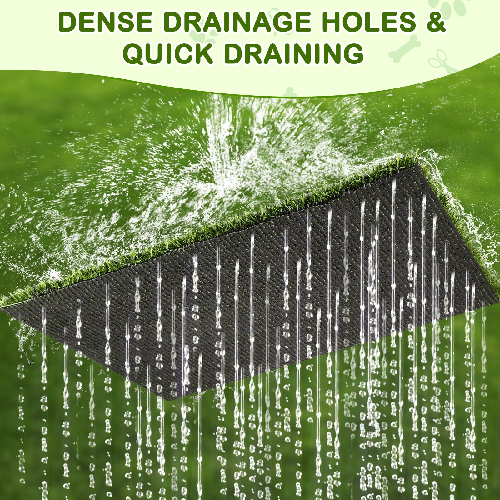 34''X 23'' Dog Potty Turf Grass Pad with Tray