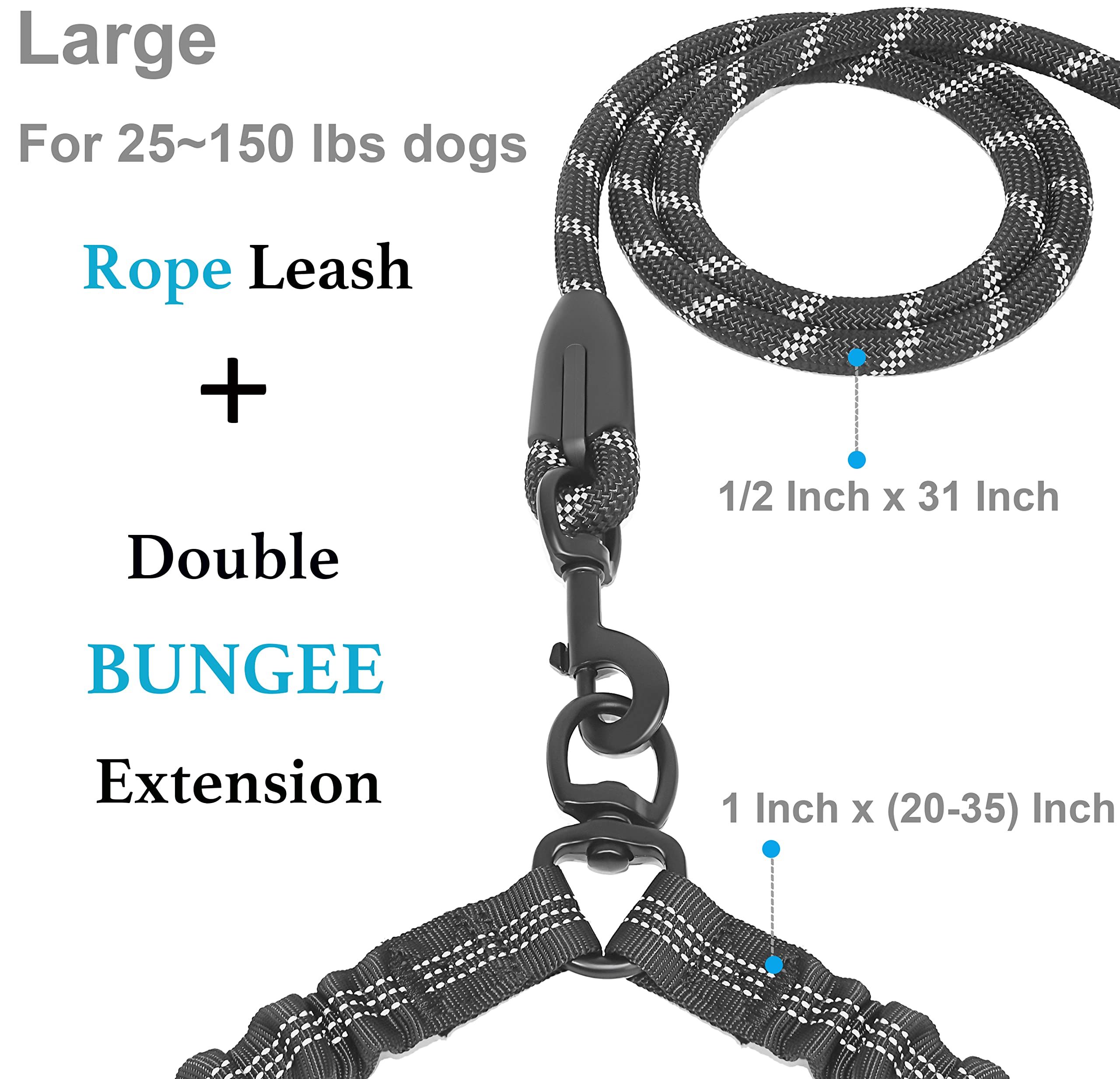 Dual Dog Leash - 360° Swivel, No Tangle Walking