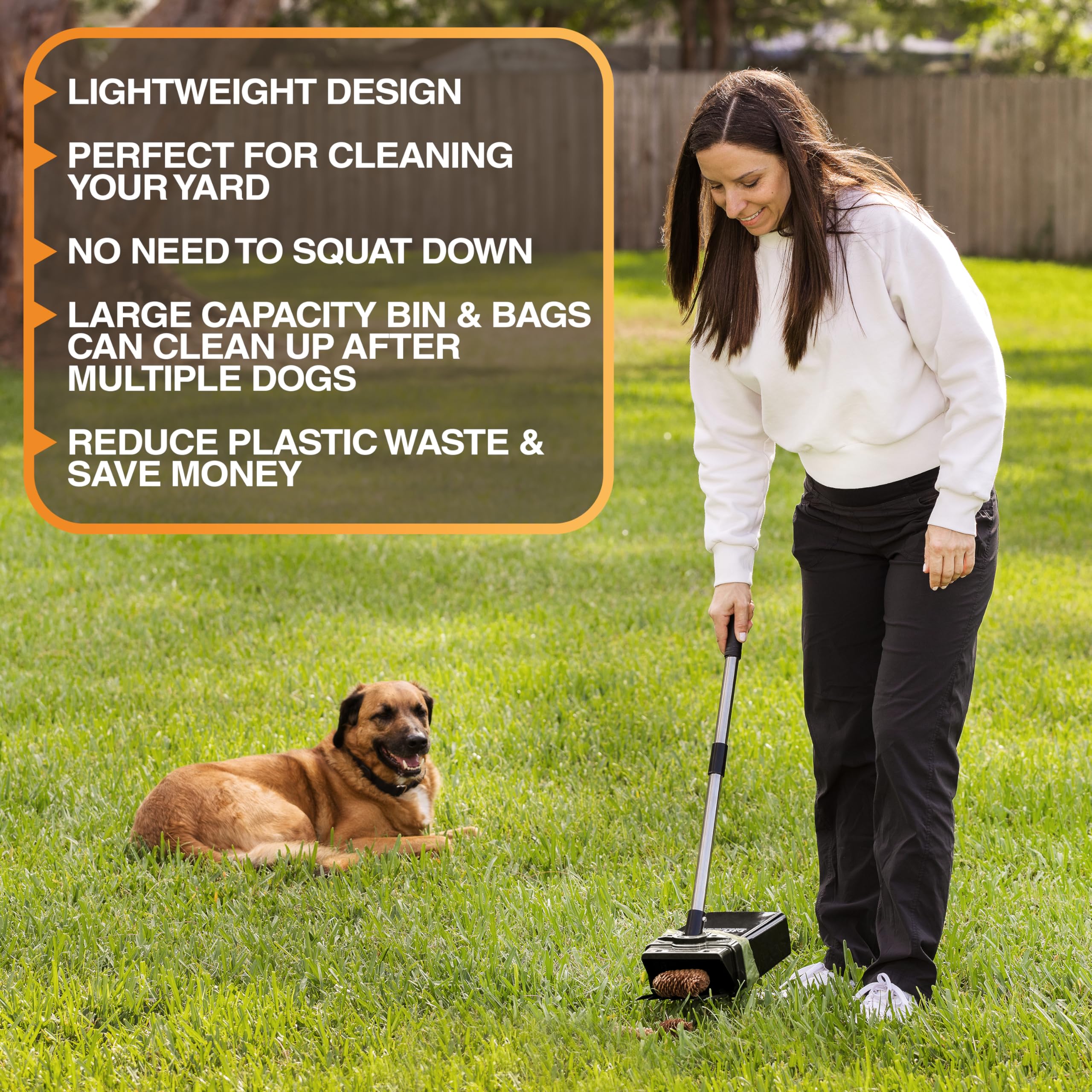 Lift N’ Bag 2.0 Dog Pooper Scooper with Bag Attachment & 27" Pole