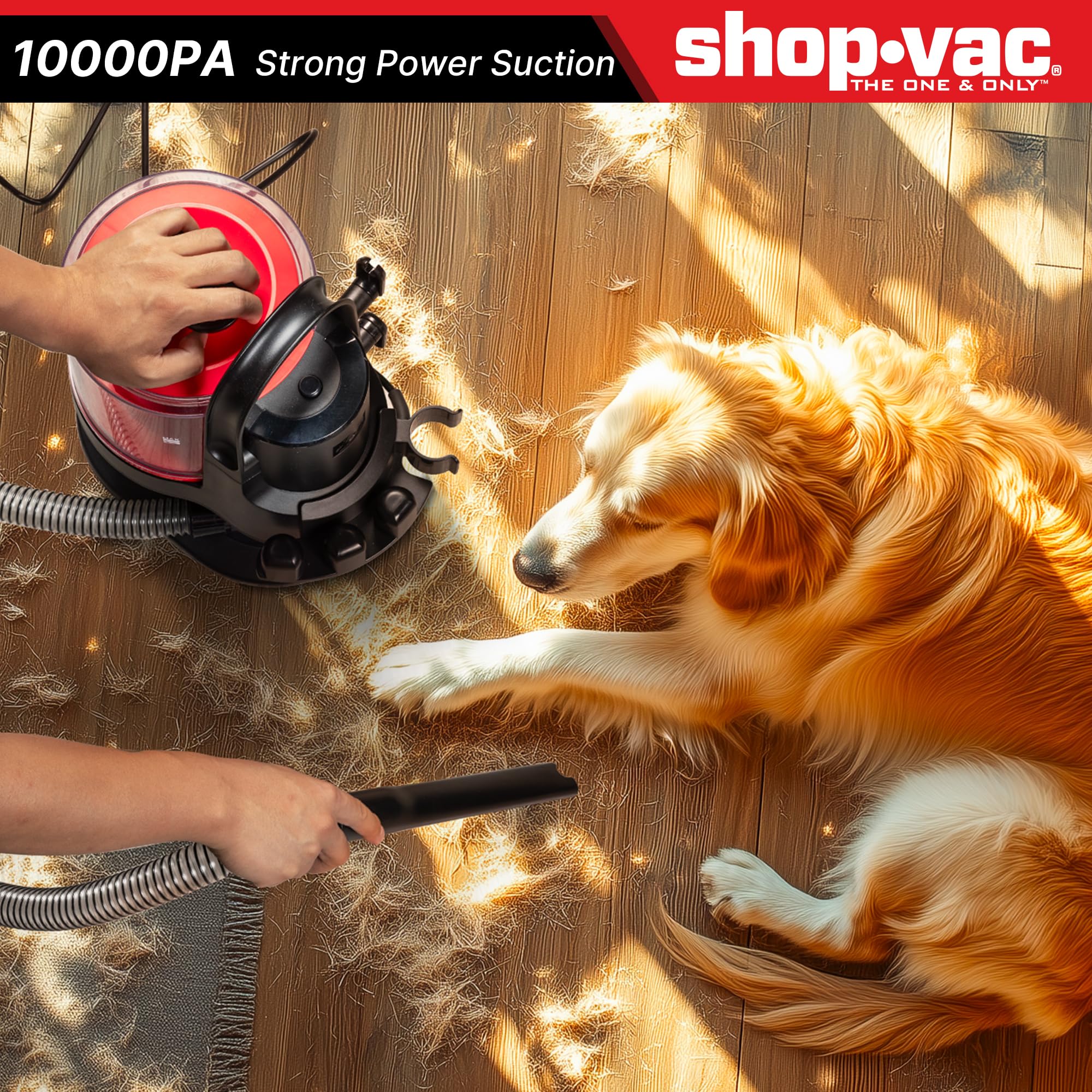 Shop-Vac 4-in-1 Pet Grooming & Vacuum System - Shedding, Trimming, and Cleaning