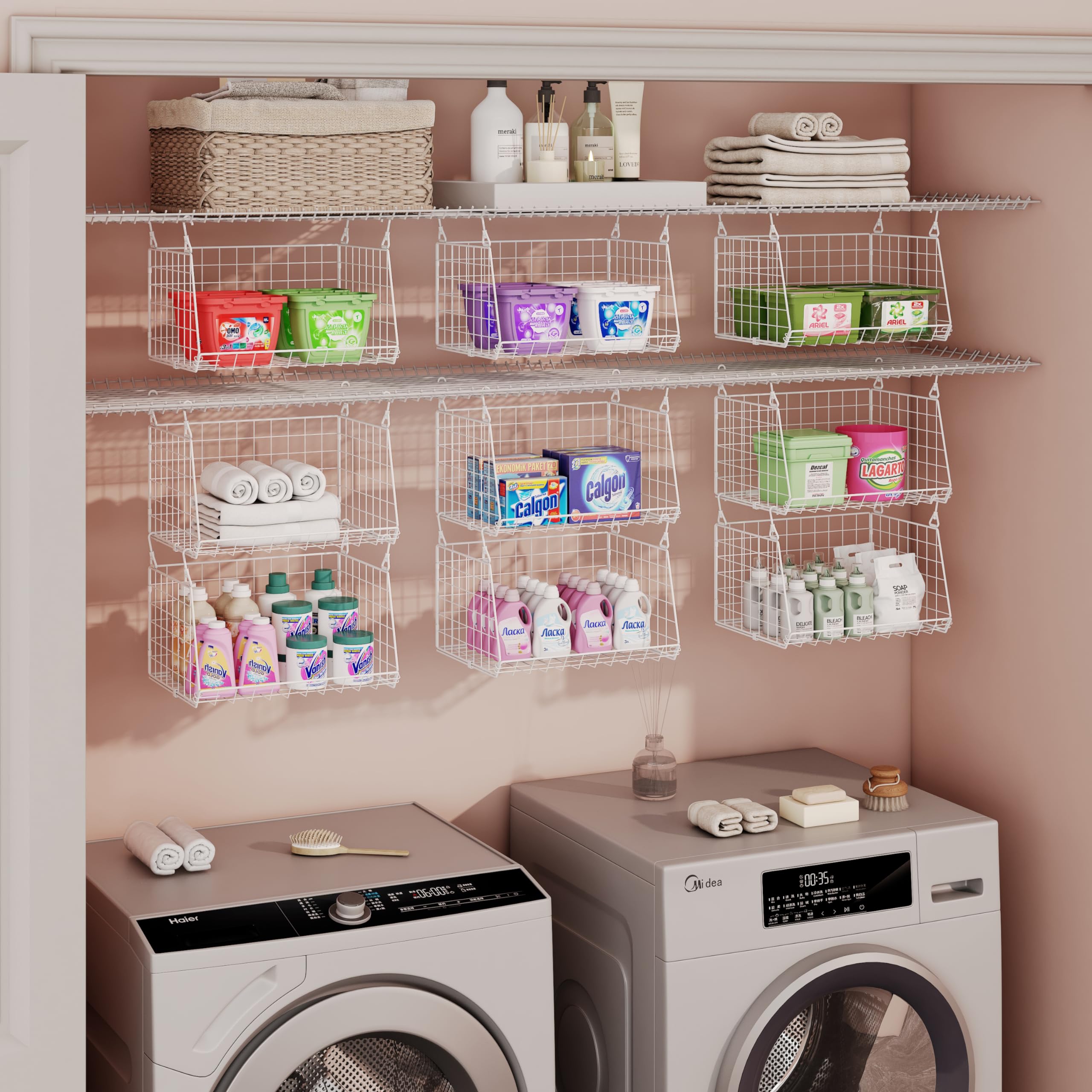 3-Tier Hanging Laundry Basket Organizer